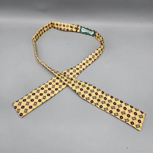 Vintage Beau Ties Ltd. of Vermont Silk Adjustable Yellow Bow Tie Bowtie