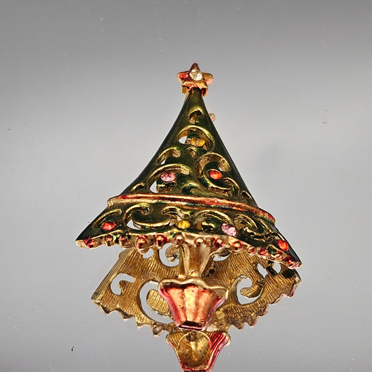 Vintage Christmas Tree Pin