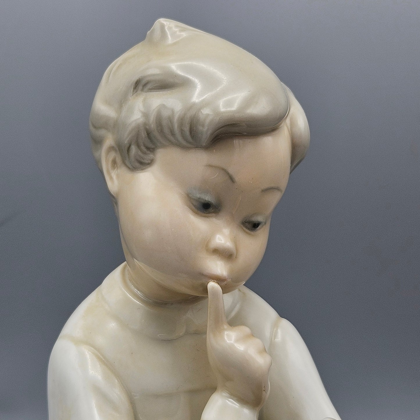 Lladro Porcelain Boy with Dog Figurine #4522