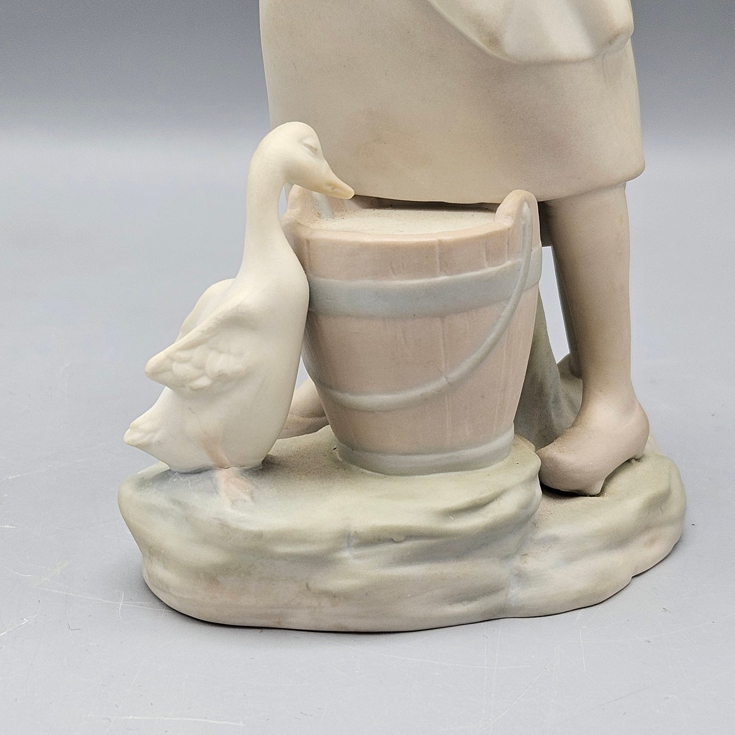 Lladro Porcelain Girl with Milk Pail & Goose #4682