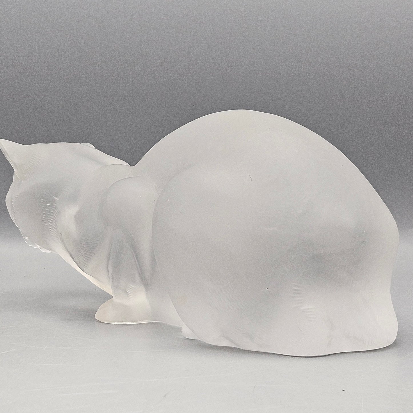 Lalique Crystal Sitting Cat Figurine