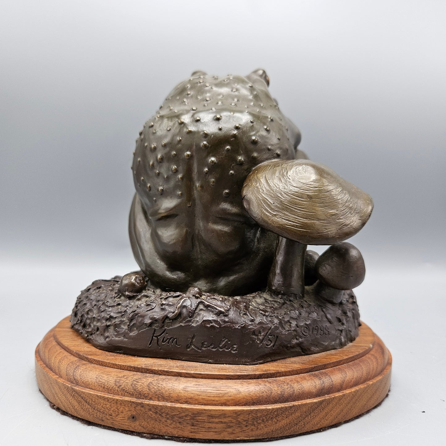 Kim Leslie Bronze Seated Frog Sculpture Edition of 50