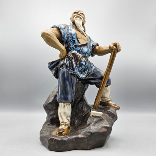 Chinese Ceramic Shiwan Ware "Mudmen" Woodcutter Figure