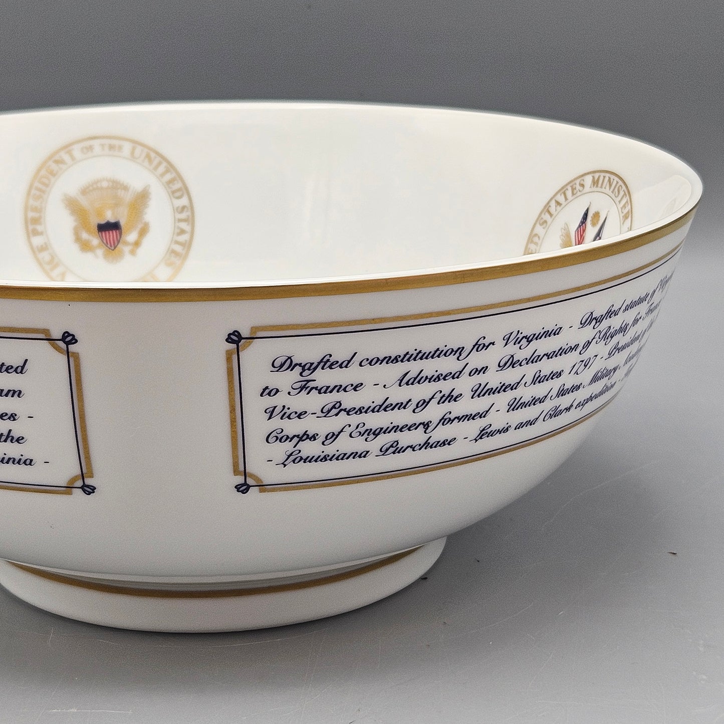 Woodmere Porcelain Thomas Jefferson Commemorative Bowl - Jefferson Medical College