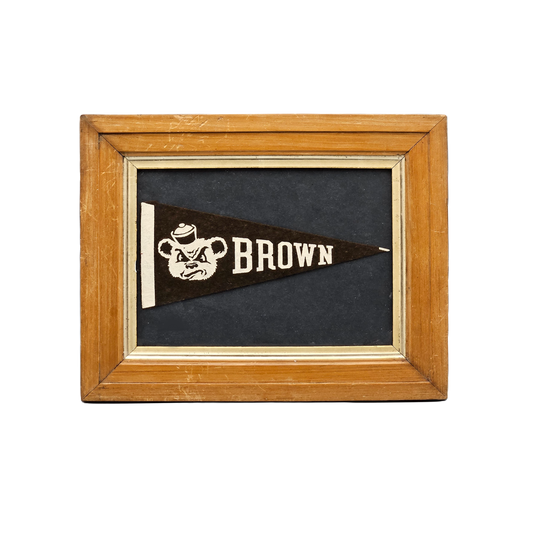 Vintage Framed Brown University Felt Pennant