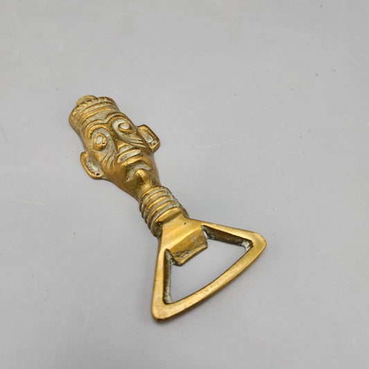 Vintage Brass African Head Bottle Opener