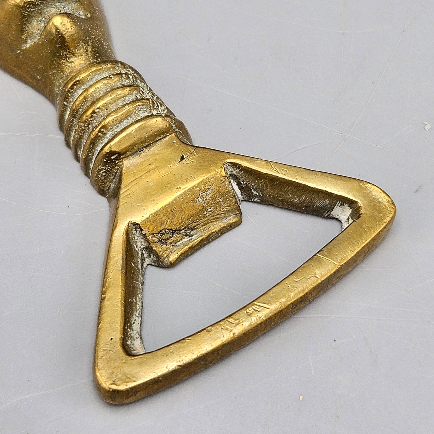 Vintage Brass African Head Bottle Opener