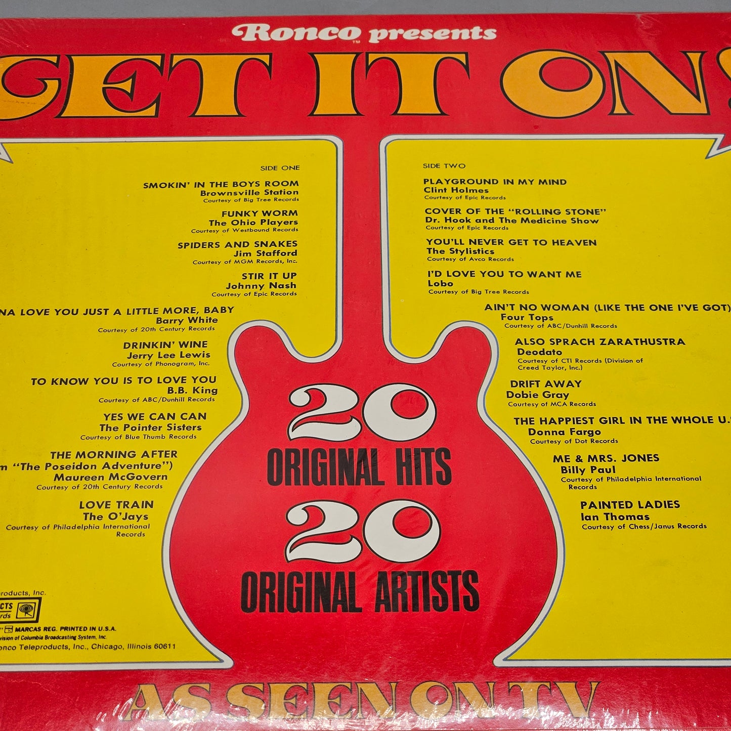 Vintage Vinyl LP - "Get it On" Ronco Complication Album