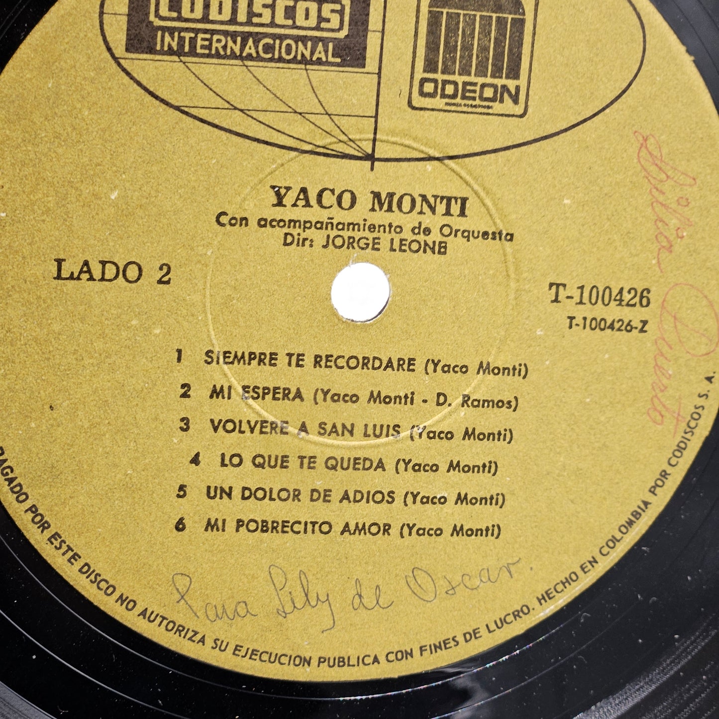 Vintage Vinyl LP -  Yaco Monti "Yaco Monti"