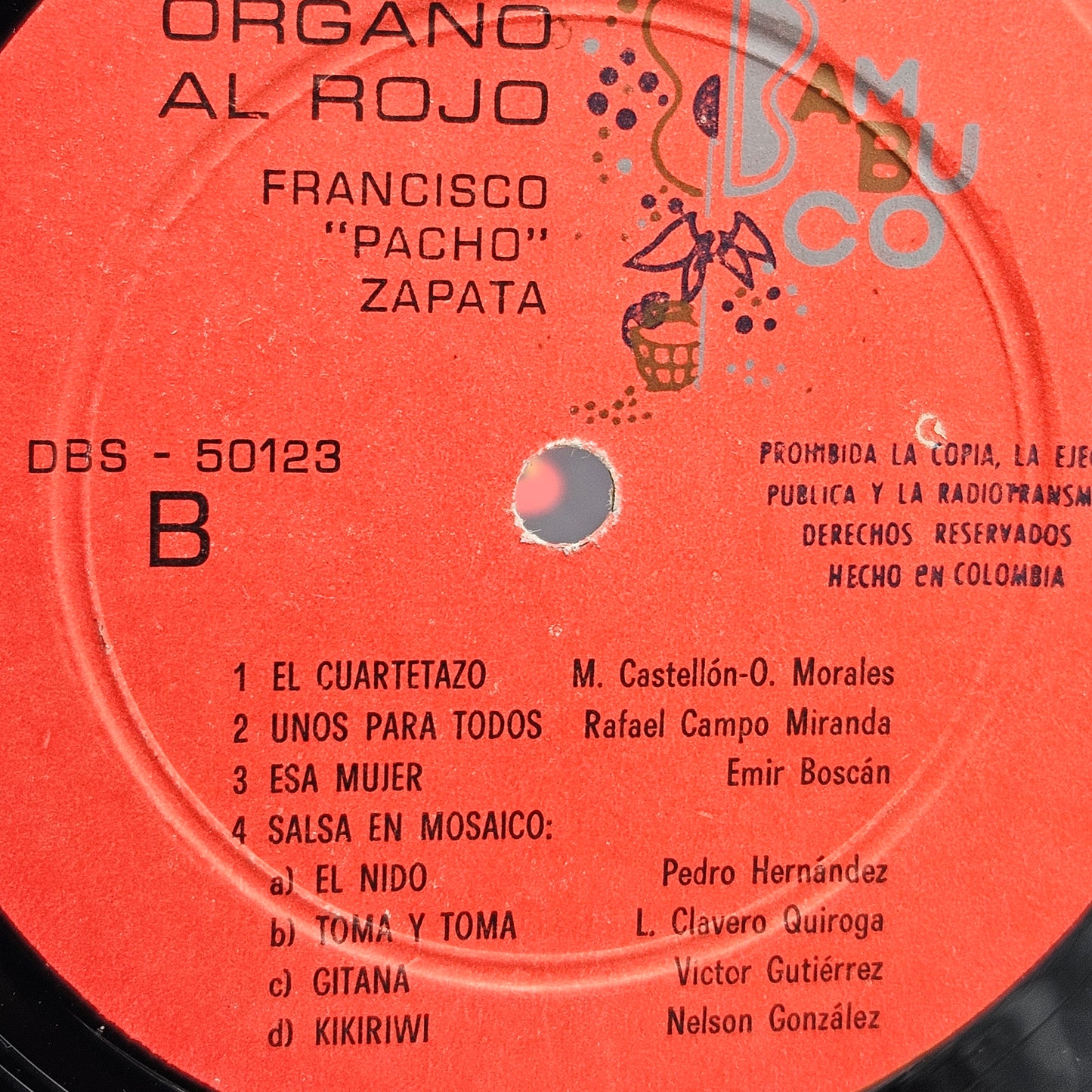 Vintage Vinyl LP - Francisco "Pacho" Zapata "Organo al Rojo"