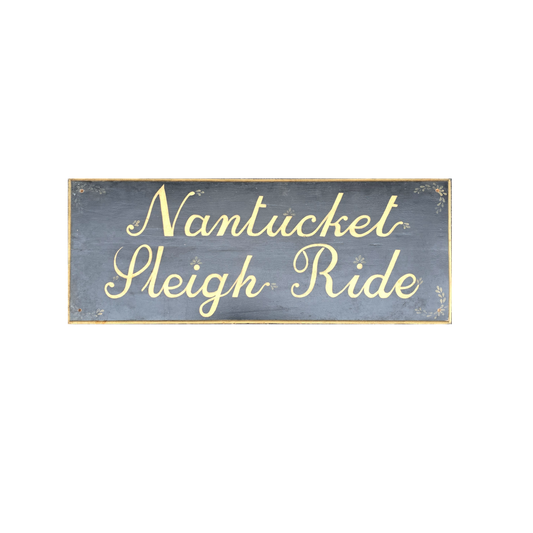 Vintage Wooden Nantucket Sleigh Ride Ride - Hand Painted