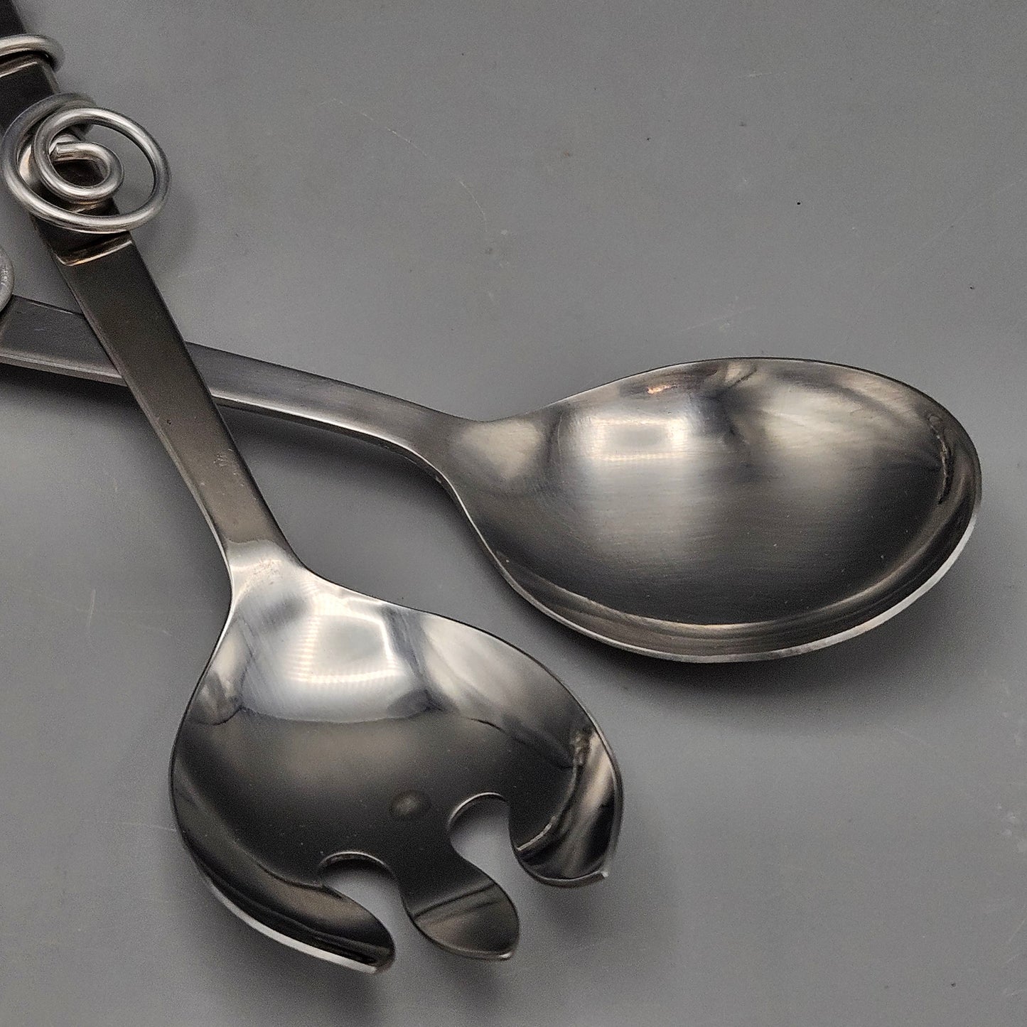 Dary Rees Wire-Wrapped Stainless Steel Salad Server Set