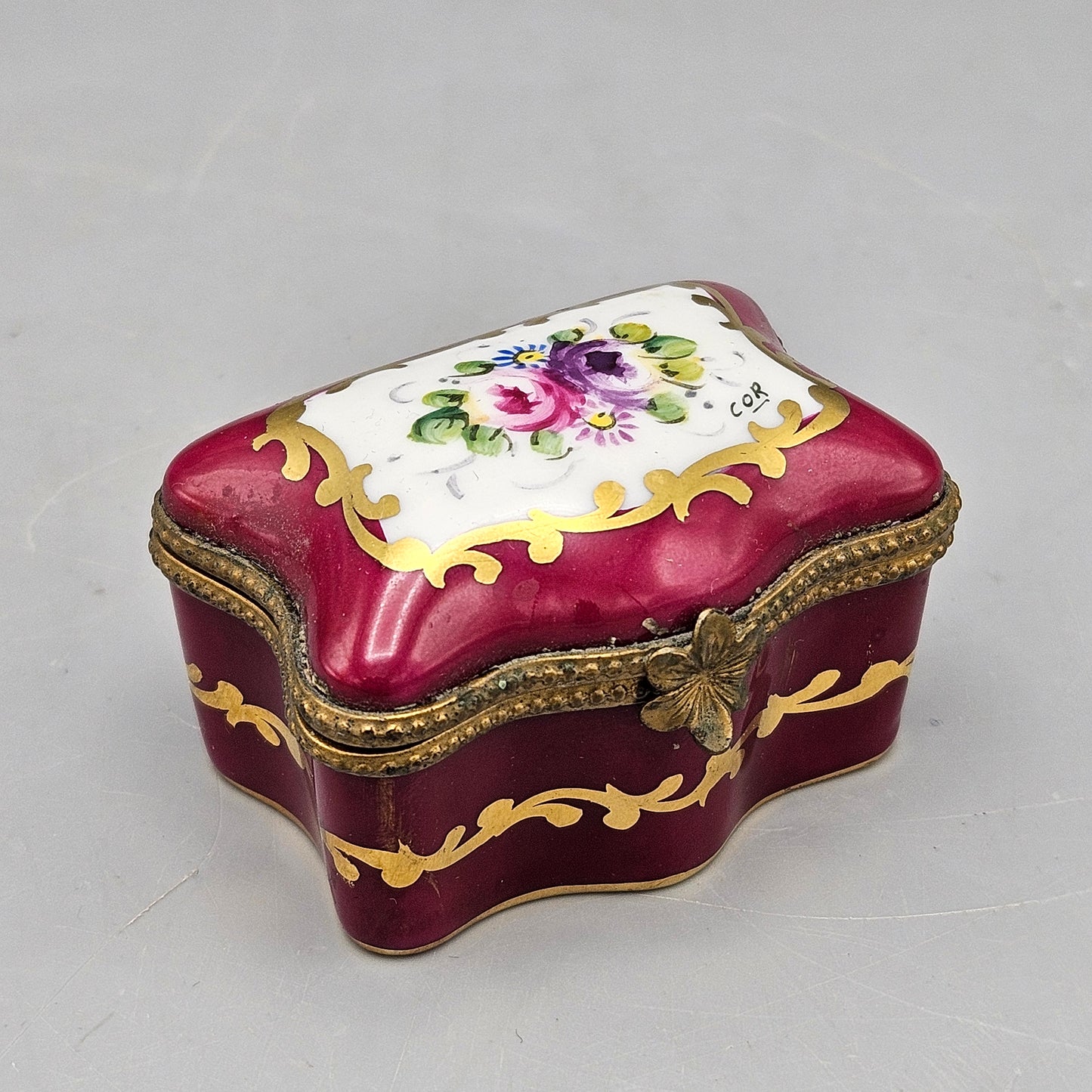 Vintage Limoges Porcelain Hand-Painted Box