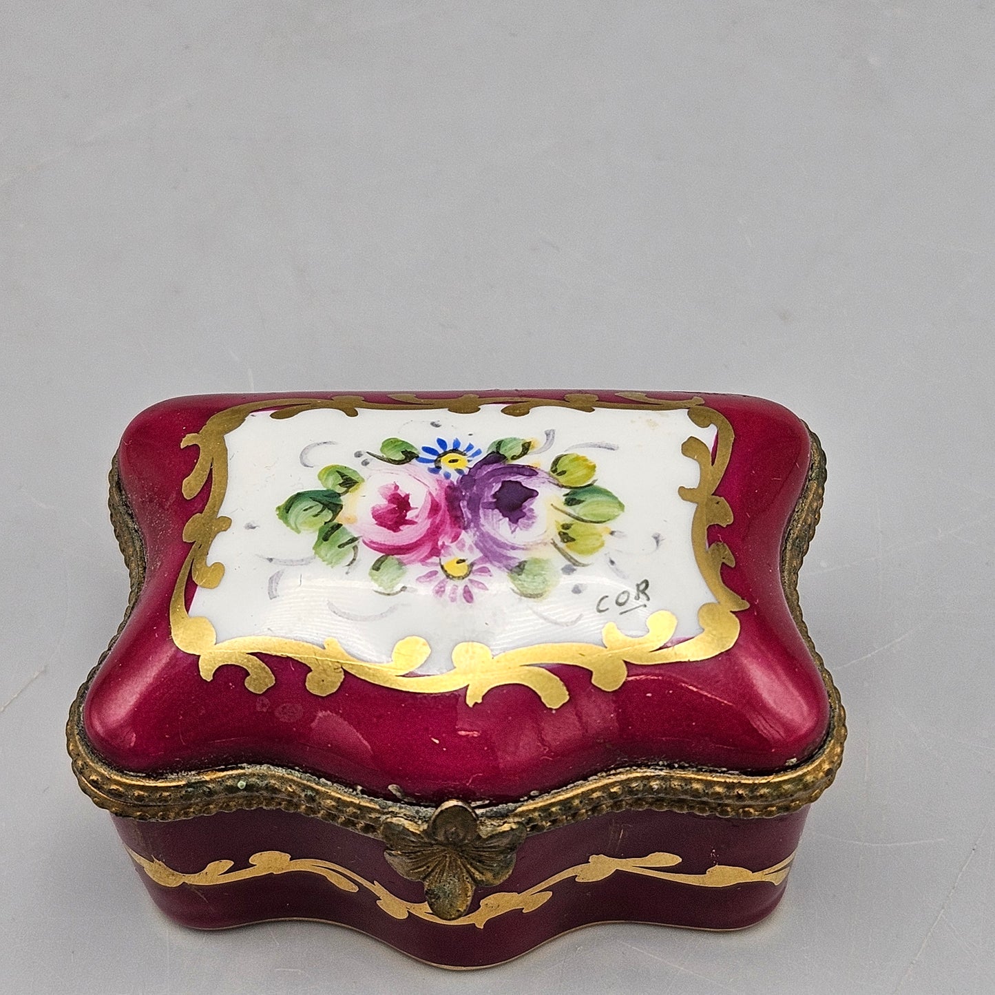 Vintage Limoges Porcelain Hand-Painted Box