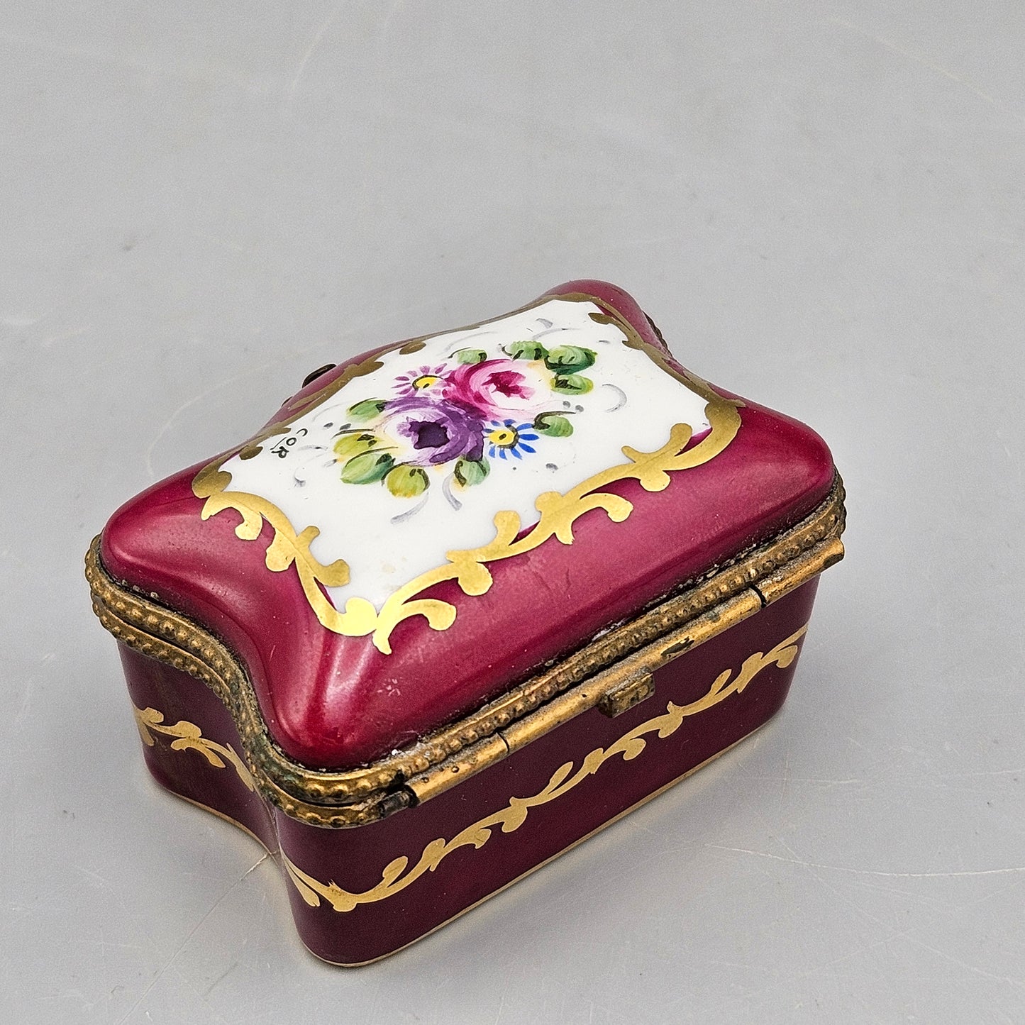 Vintage Limoges Porcelain Hand-Painted Box