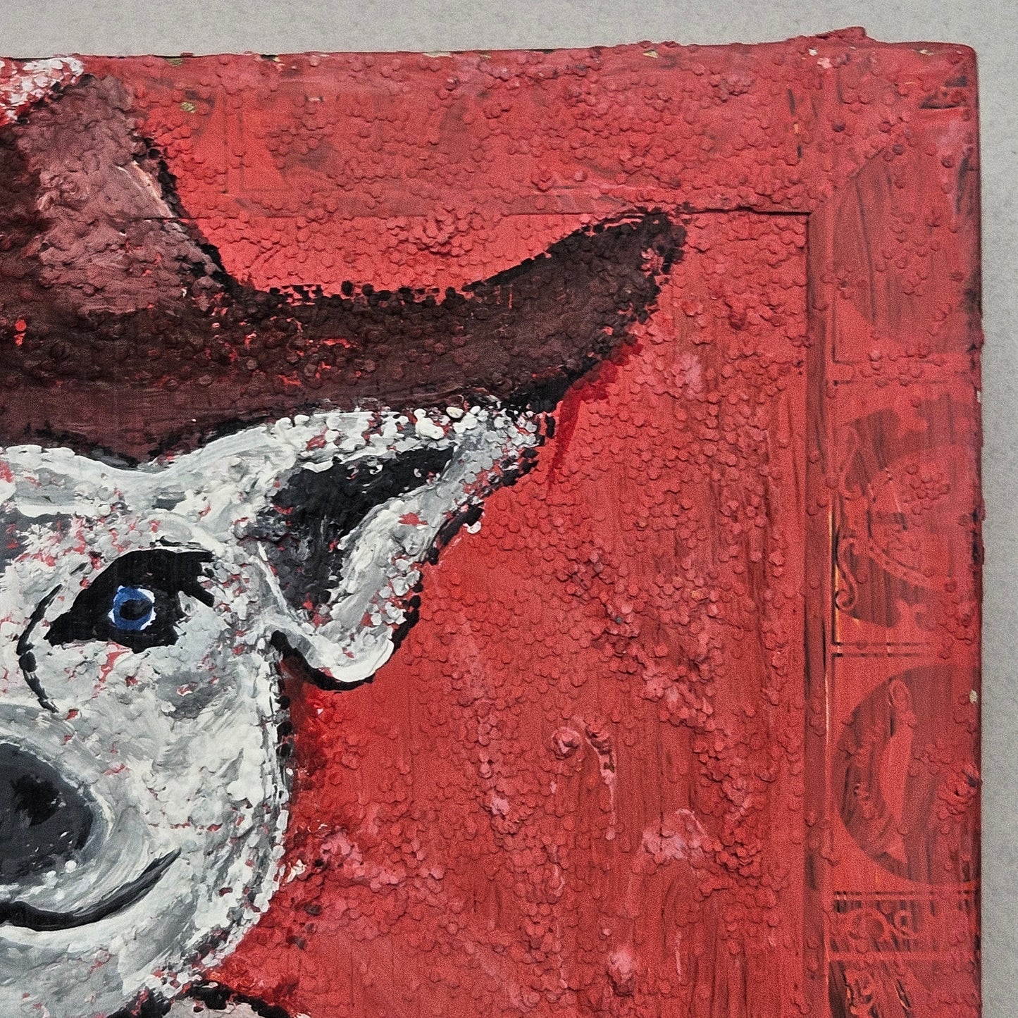 1998 Michelle Wawraszko "Texas Toast" Acrylic on Panel Cowboy Pig Painting