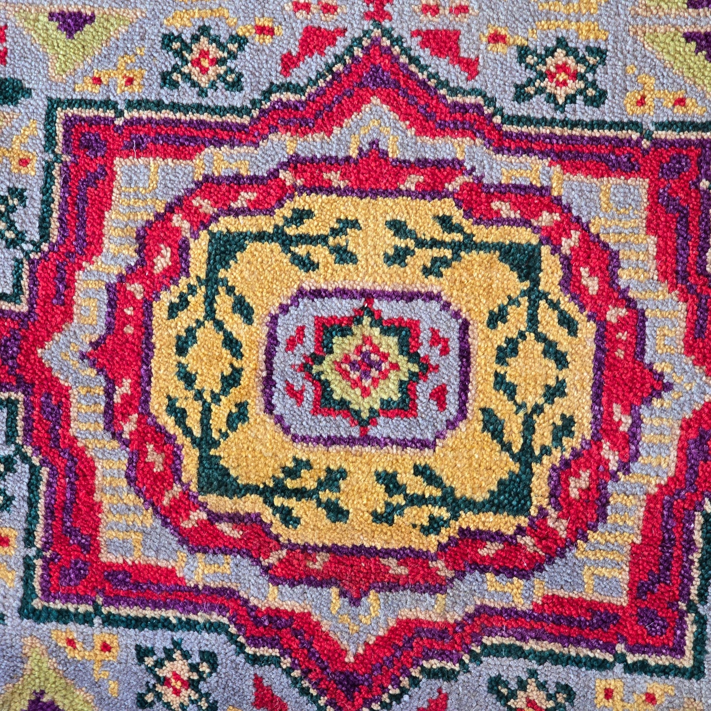 Turkish Brand New 100% Wool Hand Knotted Multi Colored Rug ~ 2' x 3'