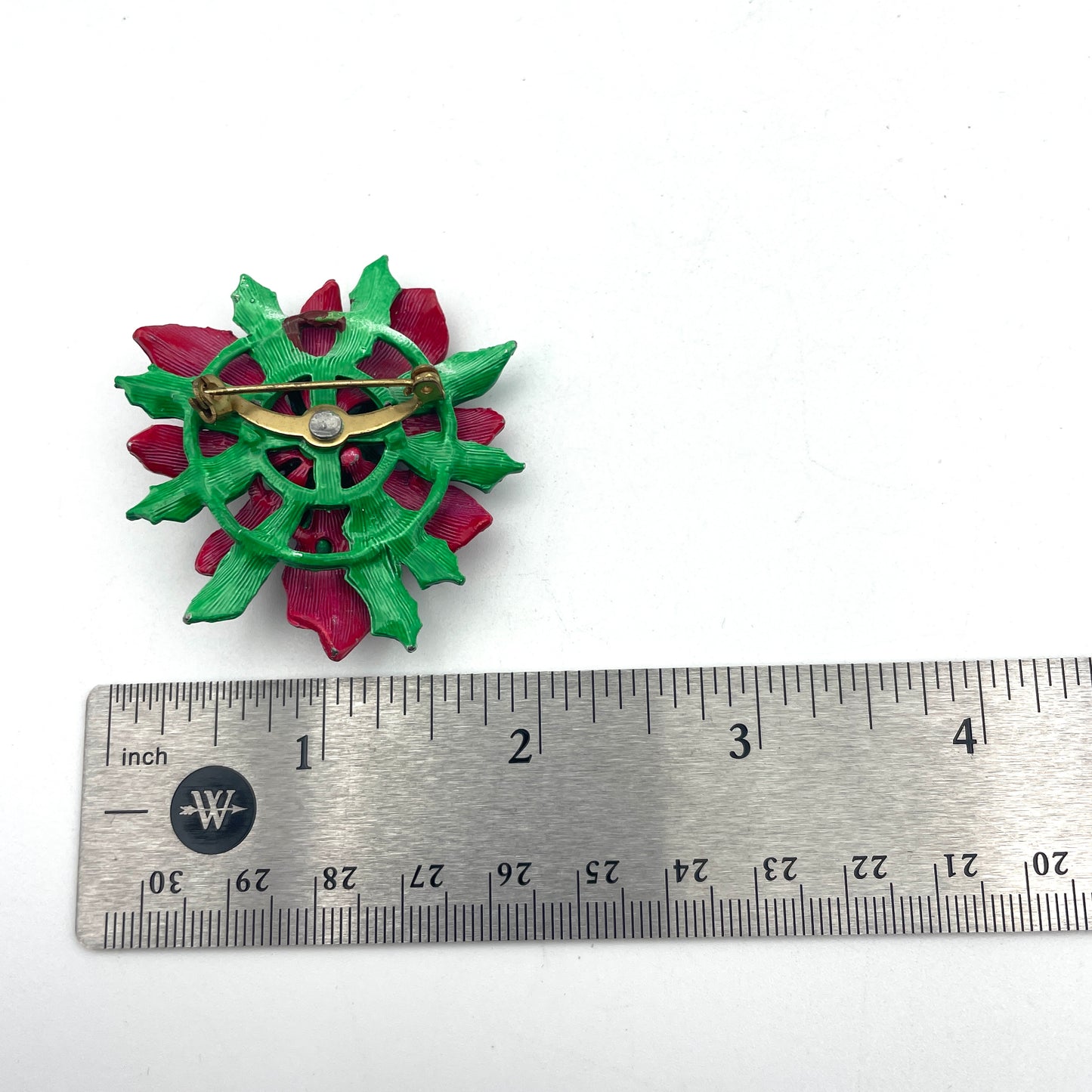 Vintage Poinsettia Christmas Pin