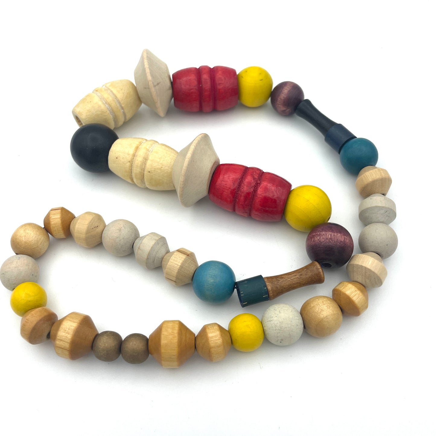 Chunky Wood Beaded Necklace