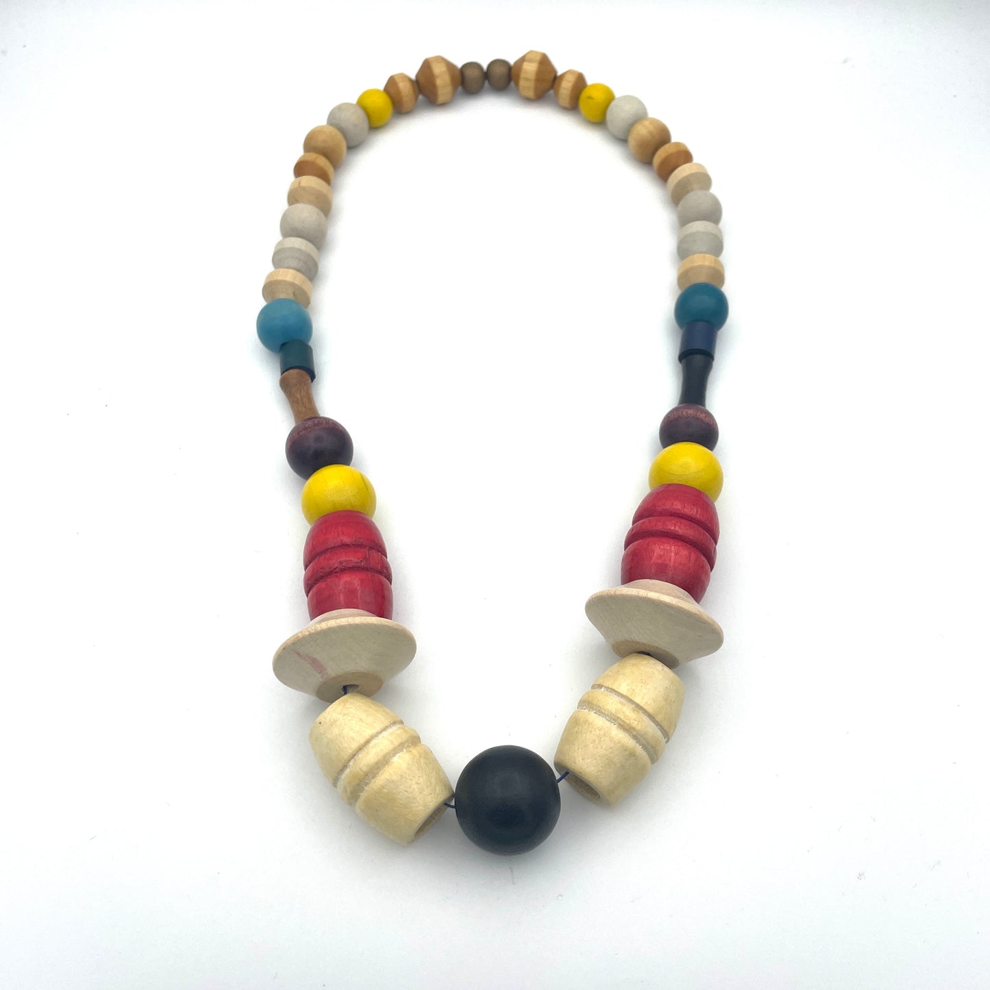 Chunky Wood Beaded Necklace