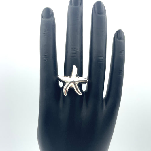 Sterling Silver Starfish Ring - Size 8.5