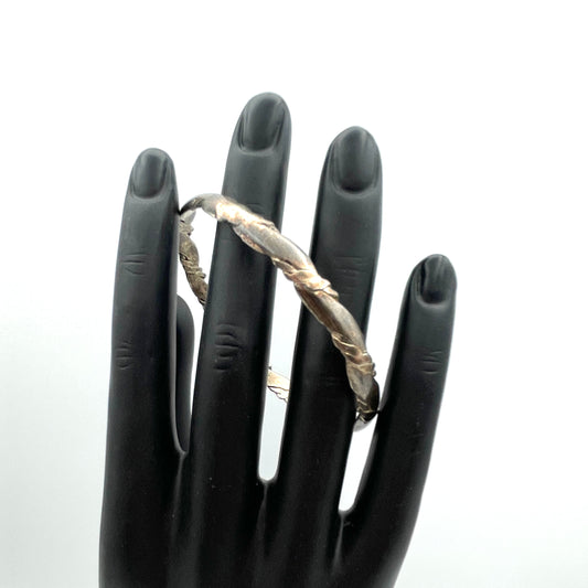 Vintage Sterling Silver Twisted Bangle Bracelet