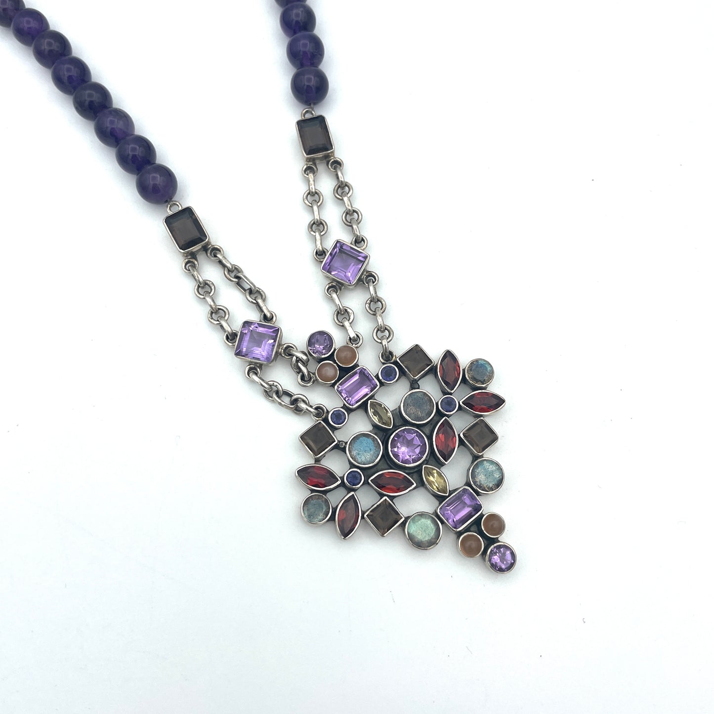 Nicky Butler Sterling Silver Purple Necklace with Pendant