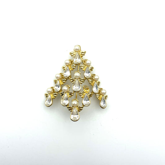 Vintage Angel Christmas Tree Pin