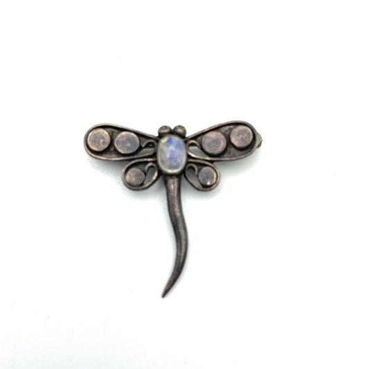 Vintage Sterling Silver Dragonfly Pin