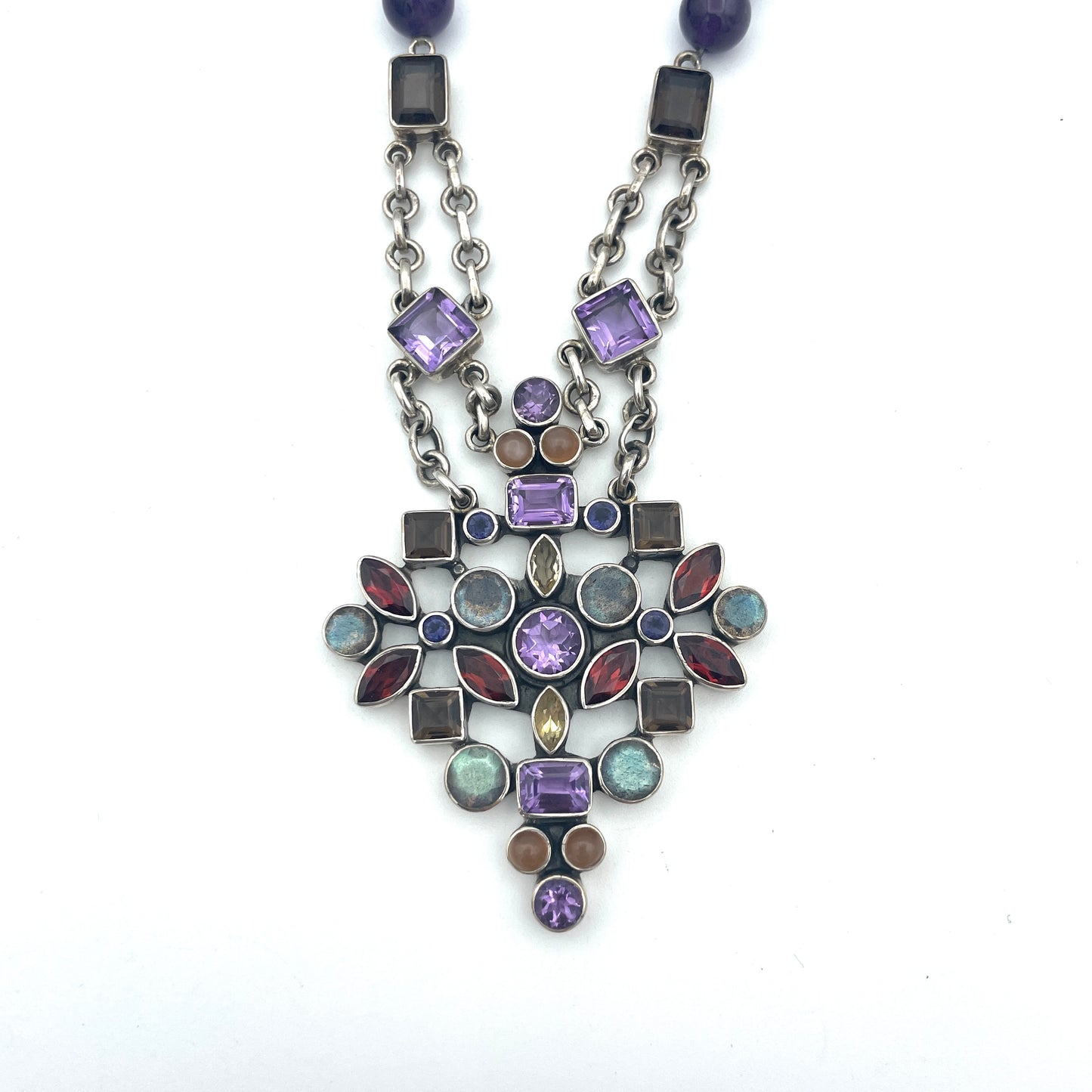 Nicky Butler Sterling Silver Purple Necklace with Pendant