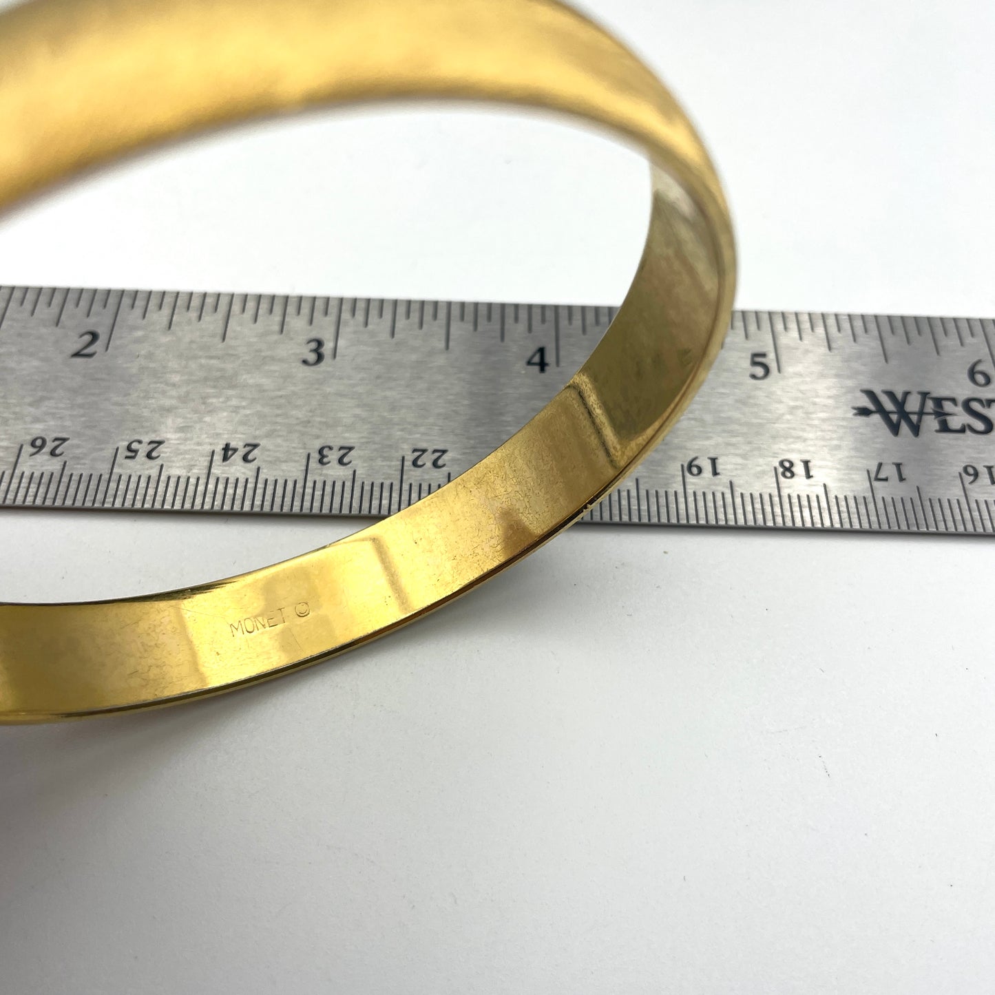 Brushed Gold Tone Bangle Bracelet