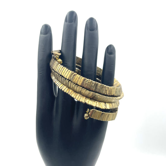 Vintage Gold Funky Wrap Bracelet