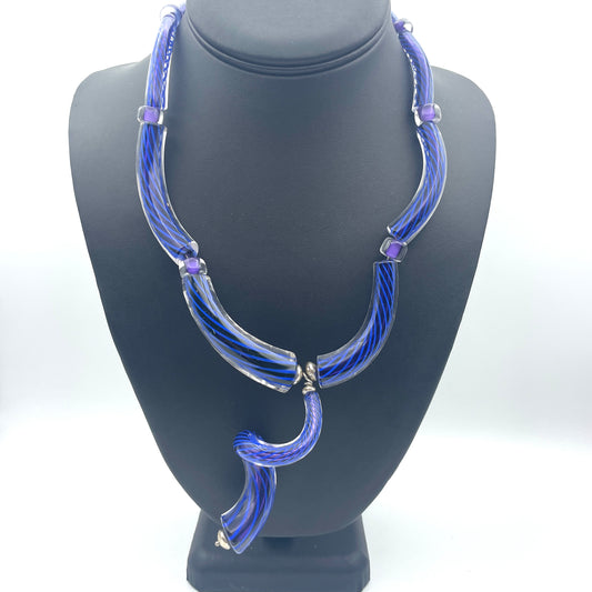 Murano Glass Blue & Purple Necklace