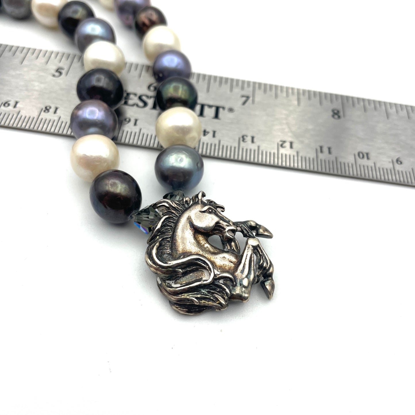 Vintage Necklace with Stallion Pendant