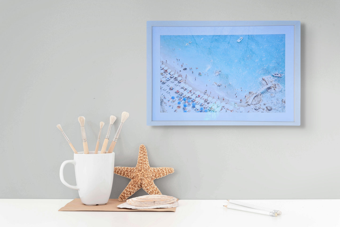 Large Photo of Beach in Frame - Gray Malin Style