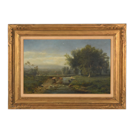 Patrick Vincent Berry (1892-1922) Oil on Canvas Painting in Newcomb-Mackin Frame