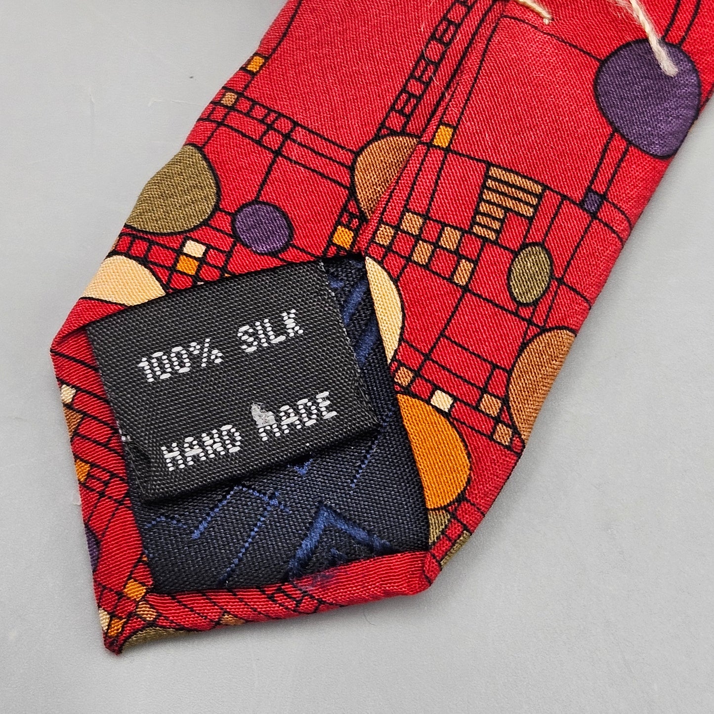 Frank Lloyd Wright Abstract Red Tie Silk Neck Tie